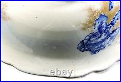Wash Bowl Royal Doulton Iris Flow Blue Antique