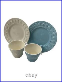 Wedgwood #193 Paired Plate Mug Festivity Blue Ivory
