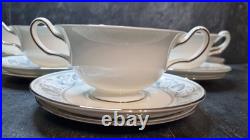 Wedgwood Dolphins Set of 6 Soup Coupes with Saucers & Bread Plates Rare