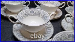 Wedgwood Dolphins Set of 6 Soup Coupes with Saucers & Bread Plates Rare