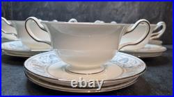 Wedgwood Dolphins Set of 6 Soup Coupes with Saucers & Bread Plates Rare