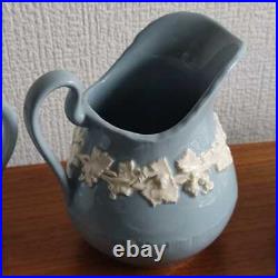 Wedgwood Etruria Queenswear Tea Party Set Light Blue x White Antique 1930-1989