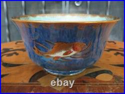 Wedgwood Fairyland Pearl Blue Lustre Ware Fish Seaweed Koi Carp Z4920 Bowl c1920