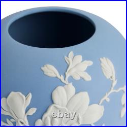 Wedgwood Magnolia Blossom Blue Large Jasper Vase Brand New