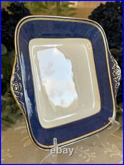 Wedgwood Swinburne Blue x Four Trios Teacups Saucers Cake Tea Plates Jug, Sugar