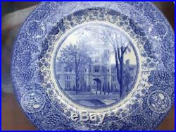 Wedgwood University Of Michigan Set Of 7 Blue & White Plates Nade In England