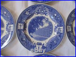 Wedgwood Us Military Academy West Point Blue & White Plates Complete Set Of 12