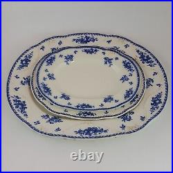 Wettstein Wedgwood Blue & White Three Platters Set 6338 WD