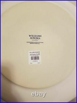 Williams Sonoma Porto Dinner Plate Setting for 4 White & Blue NEW