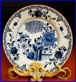 Williamsburg DELFT Blue and White Plate, Made in Holland, 10-1/8