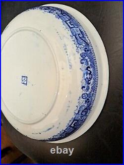 Willow Pattern Blue and White Plate Warmer c1833 1847